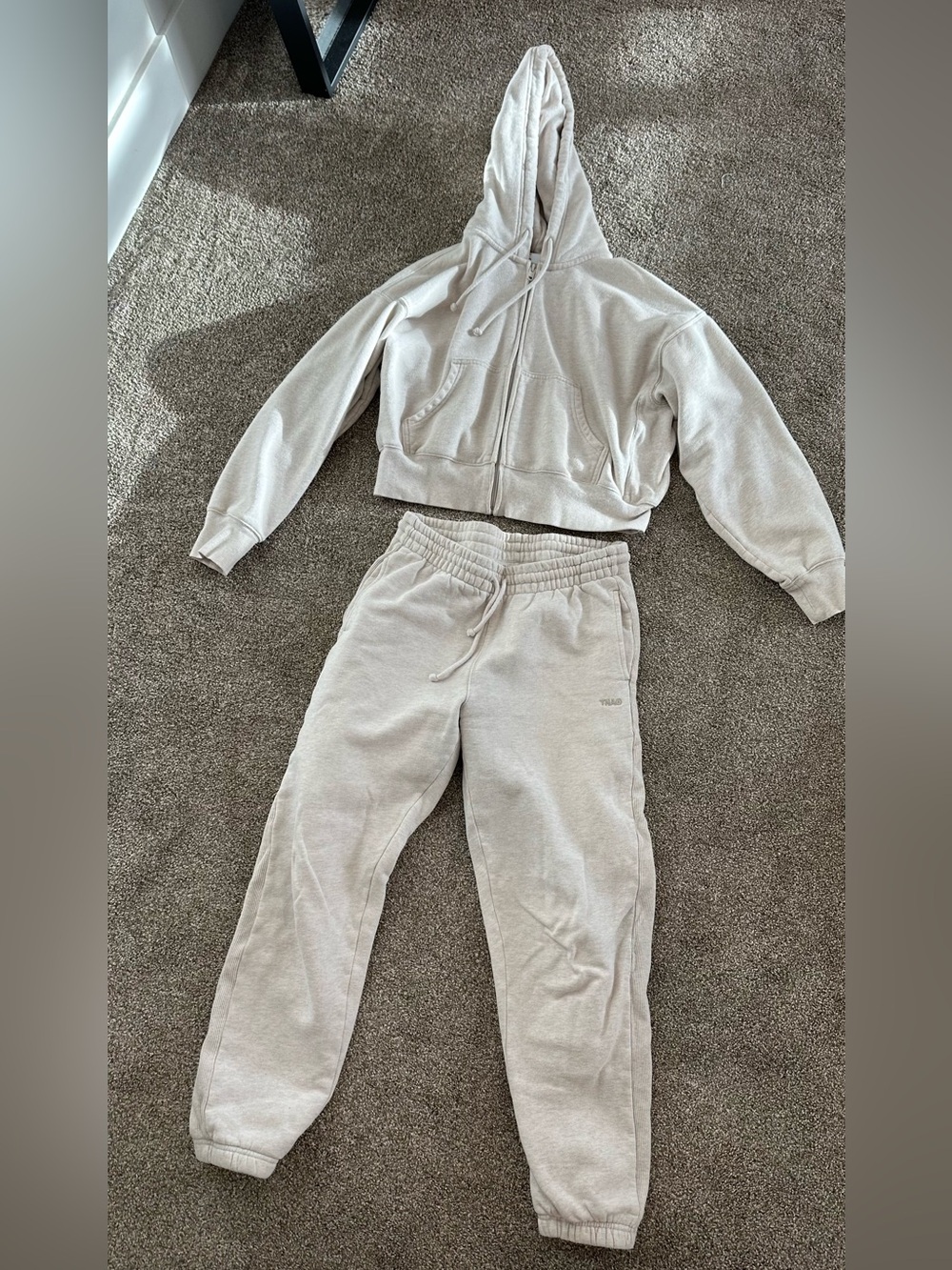 TNA beige sweatsuit